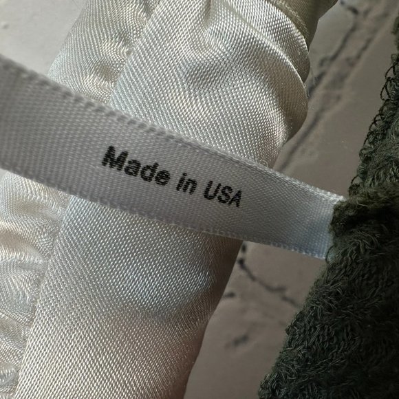 Lulus Basic V-Neck Waffle Knit Top, Size Small, Olive Green - Picture 6 of 8